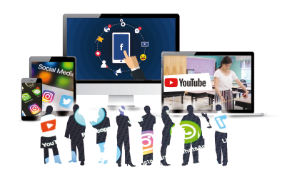 Redes Sociales icono pie web